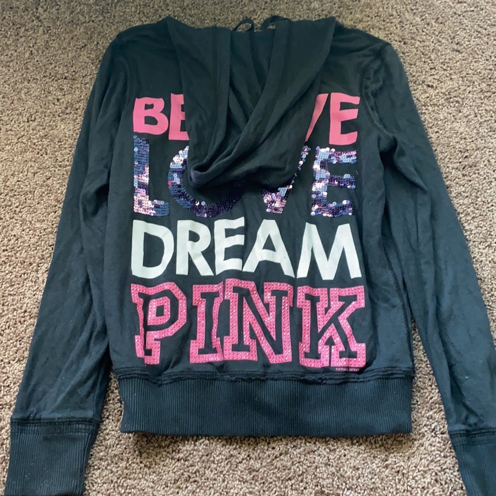 Pink Victoria Secret Hooded Jacket